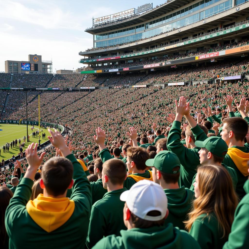 Notre Dame Stadium Student Section Atmosphere