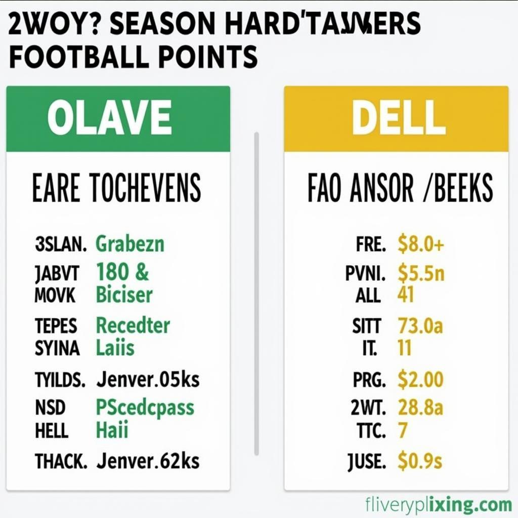 Olave vs Dell Fantasy Football Projection