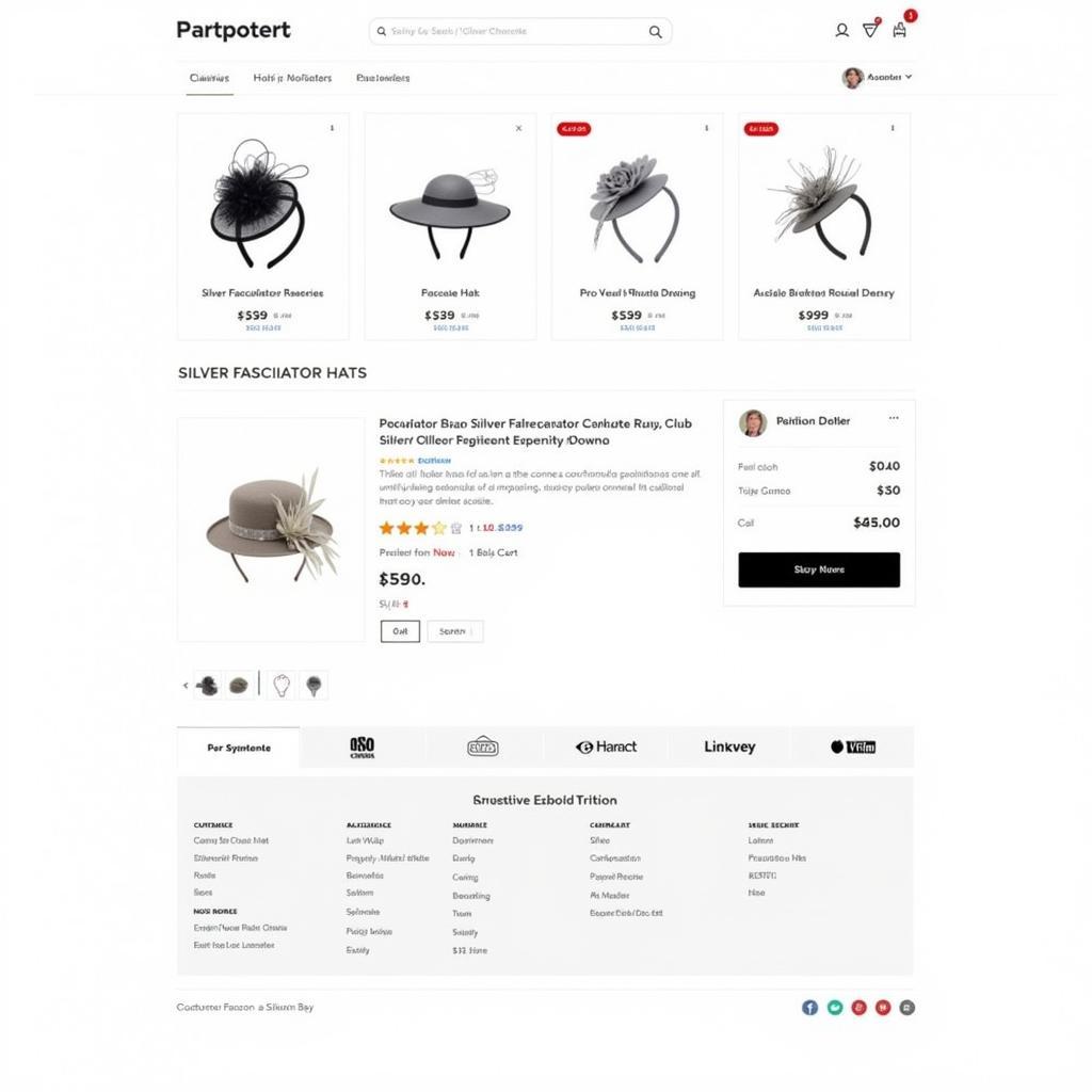 Shopping for Silver Fascinator Hats Online