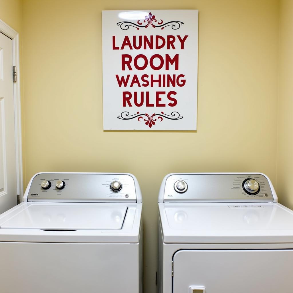 Optimal Placement for a Laundry Room Rules Sign