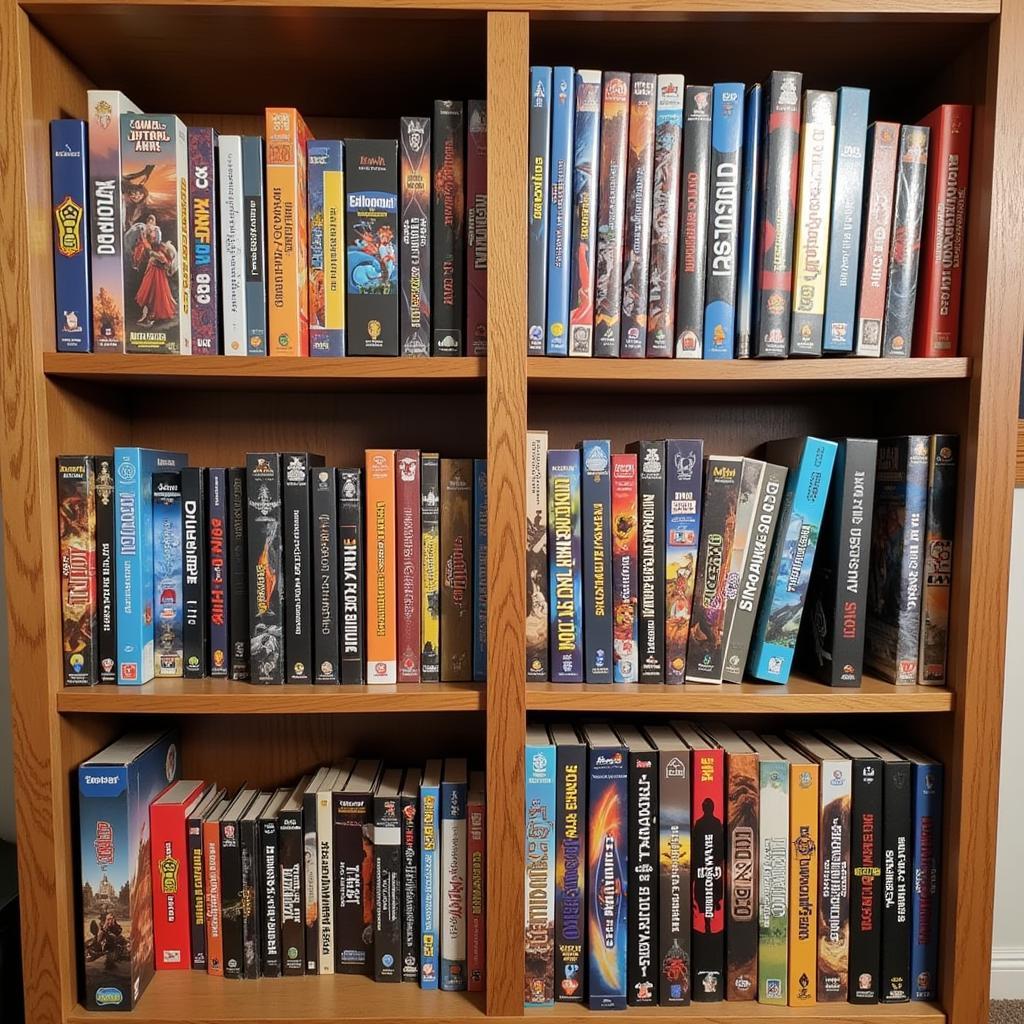 Organized Board Game Collection with Expansions