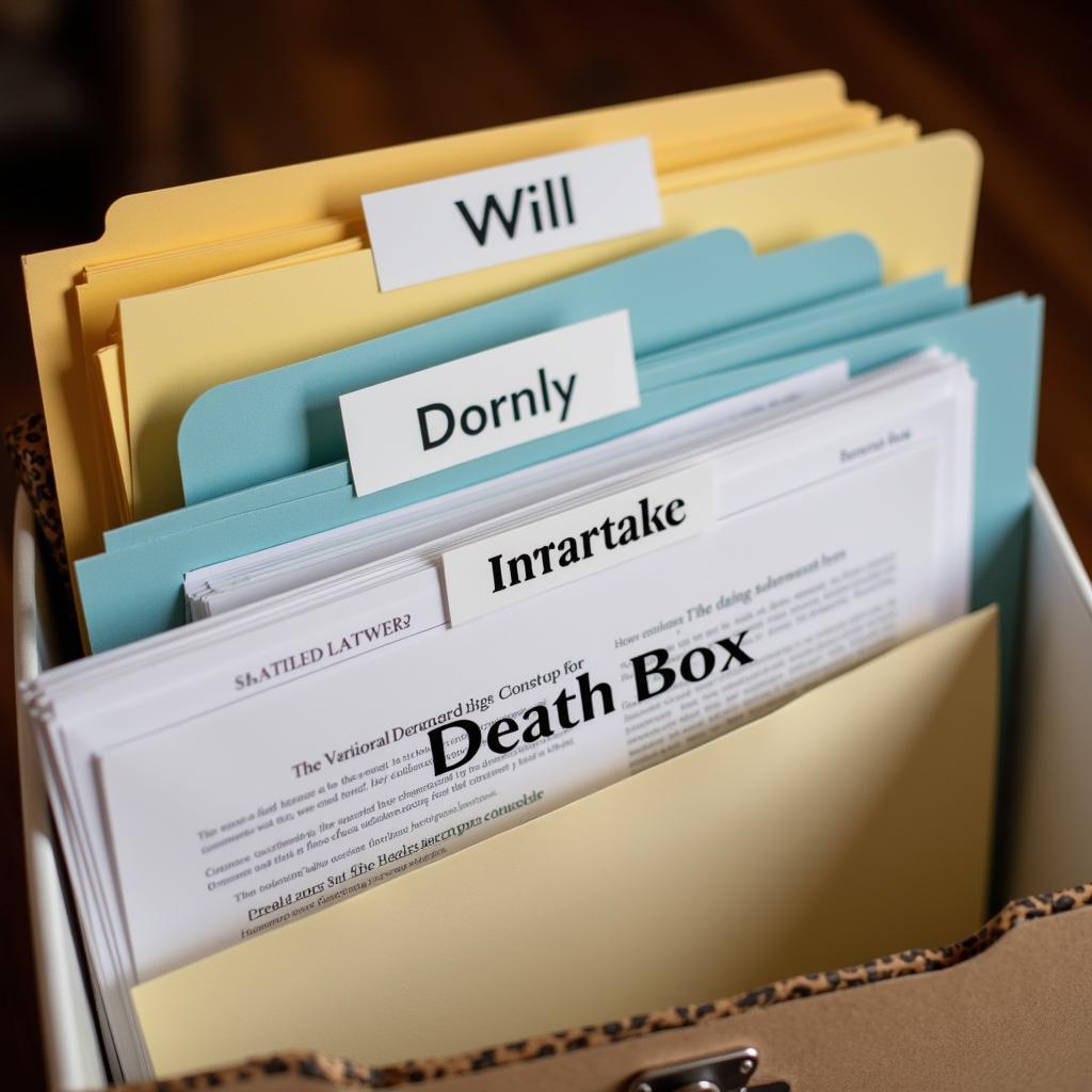 Organized Death Box with Labels