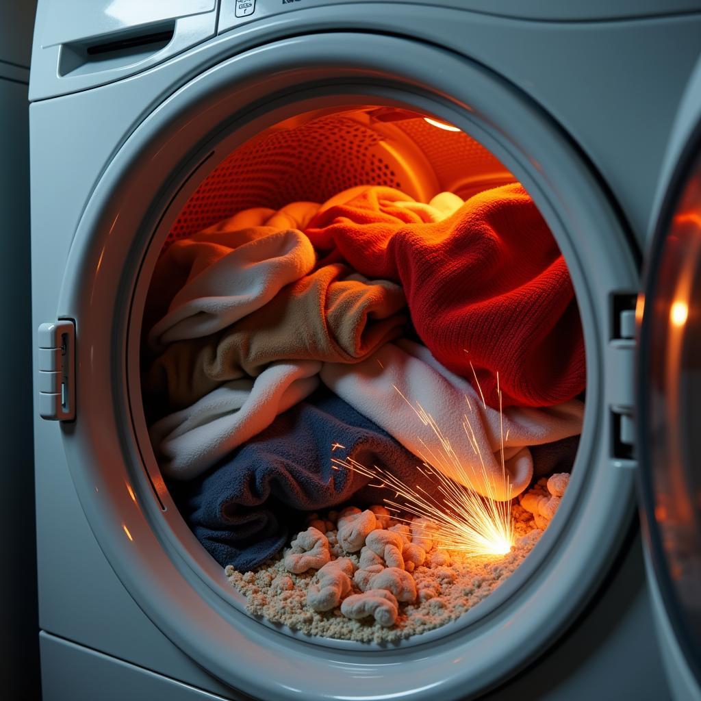 Overloaded Dryer Fire Hazard