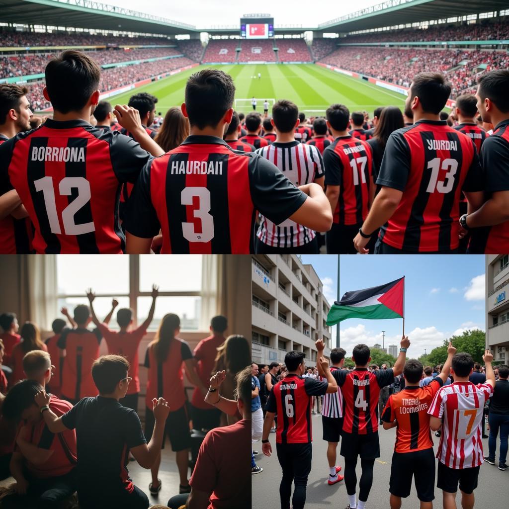 Palestinian Fans Showing their Support