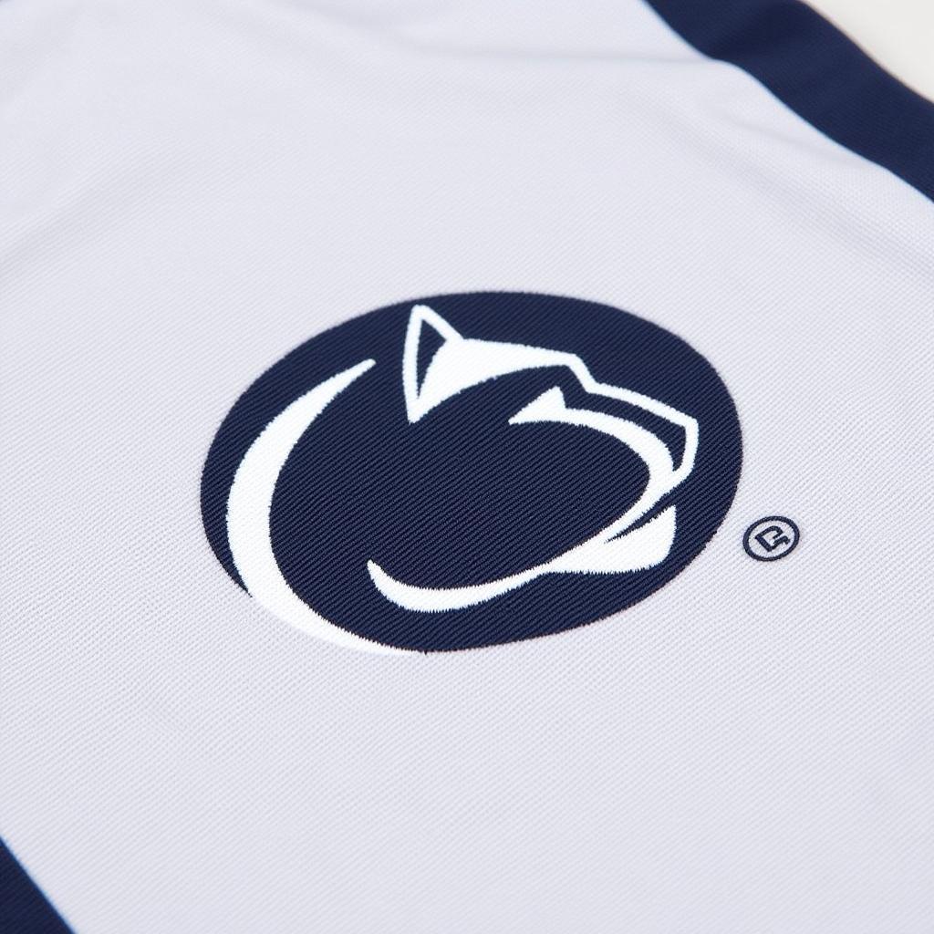 Close-up of Penn State White Out Shirt Fabric