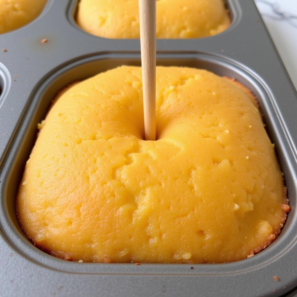 Perfectly Baked Cube Cake in a Mold