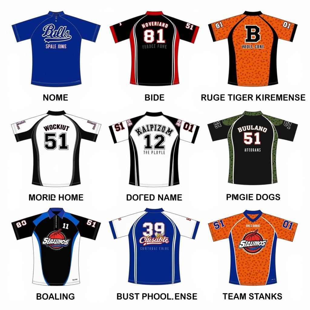 Examples of Personalized High 5 Bowling Jerseys