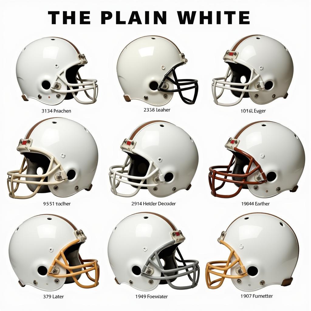 History of the Plain White Football Helmet