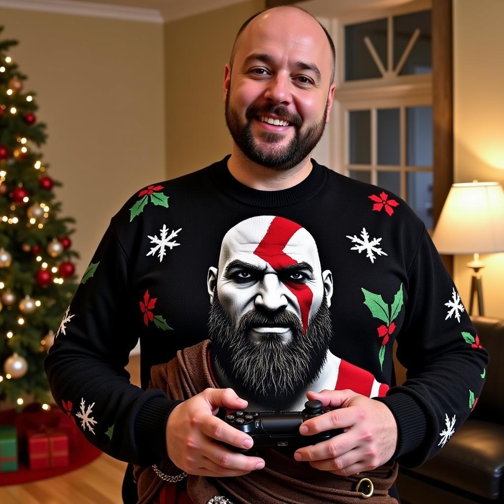 God of War Kratos Playstation Ugly Sweater