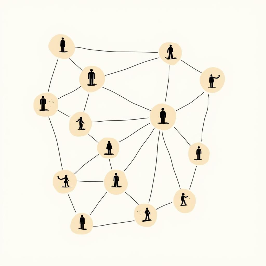 A diagram illustrating a polyamorous network, showing interconnected relationships.