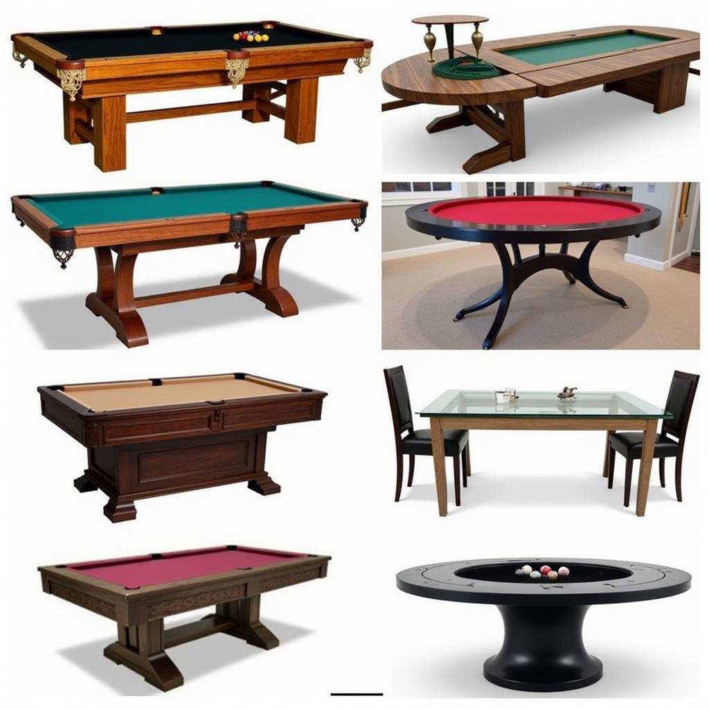 Different Styles and Materials of Pool Table Poker Table Combos