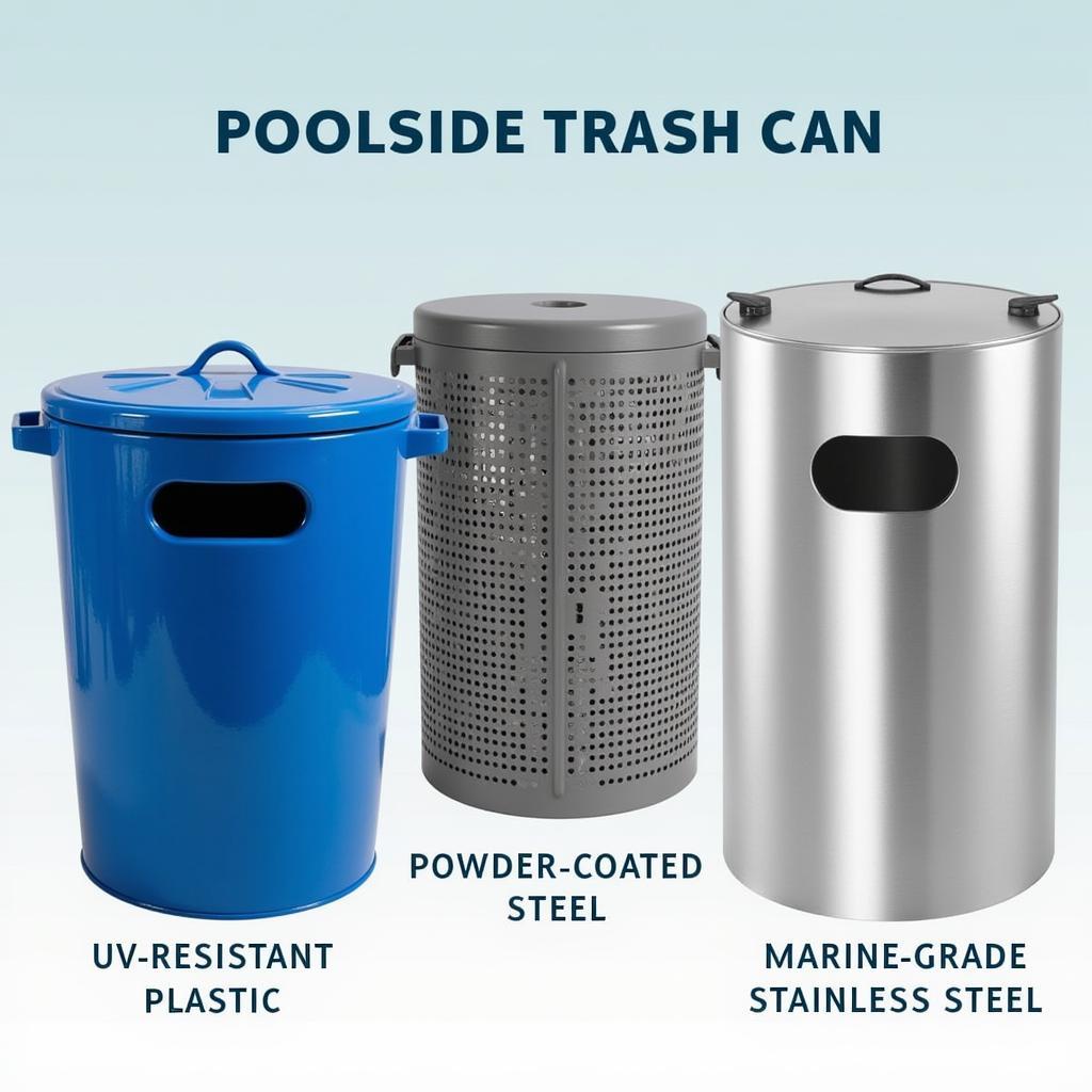 Poolside Trash Can Materials: Comparing Plastic, Steel, and Stainless Steel