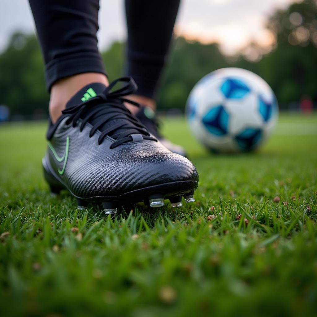 Close-up of PSP Football Boots Emphasizing Precision, Speed, and Power