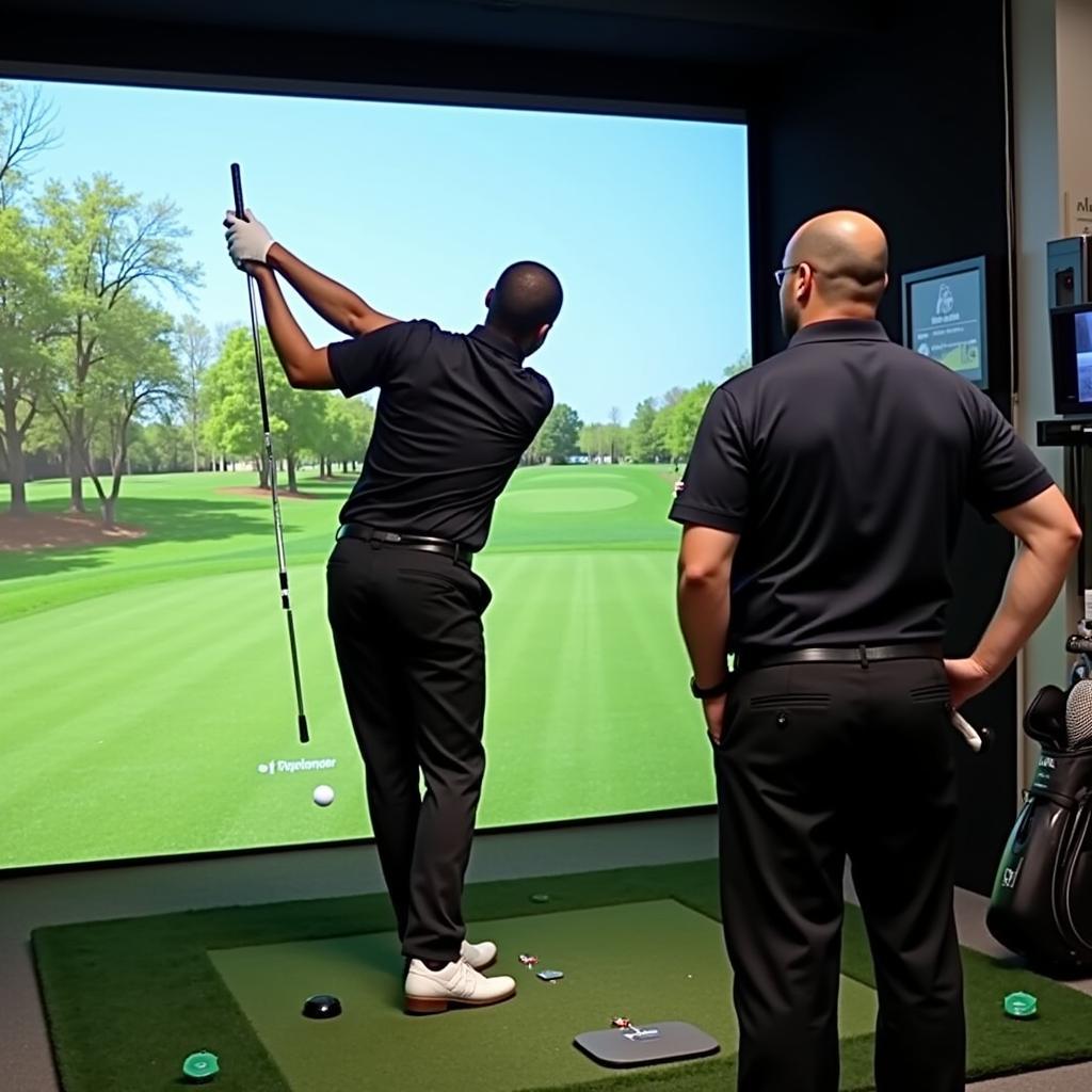 Golfer Getting a Professional Club Fitting