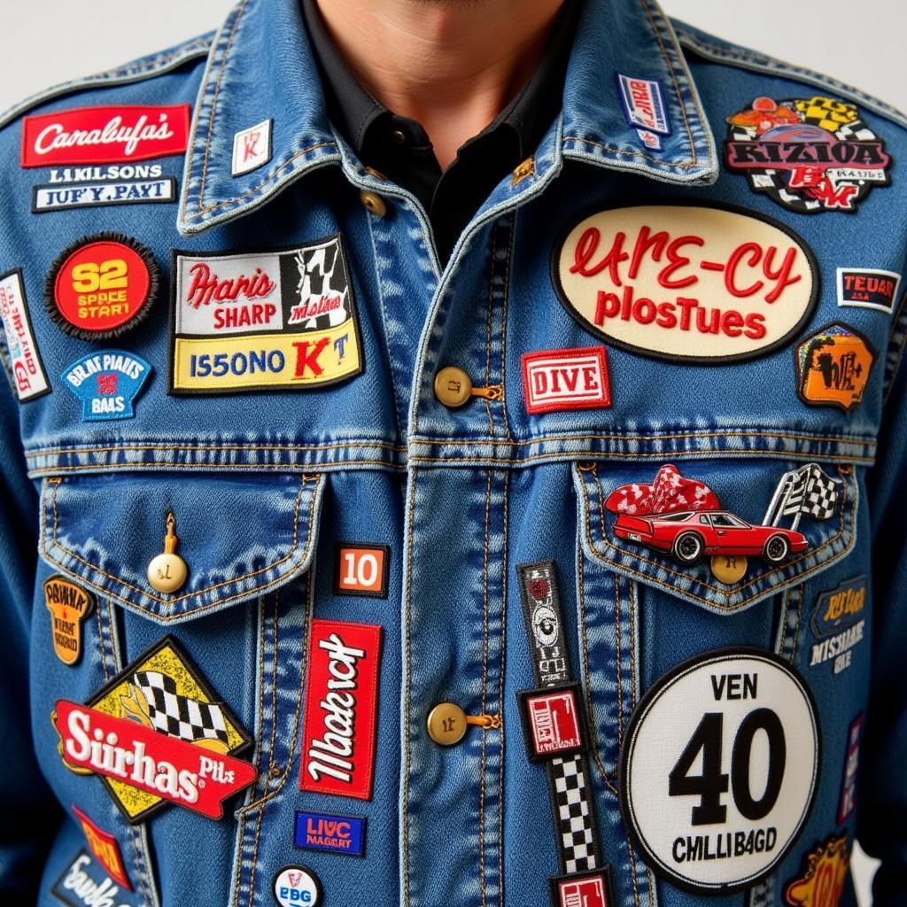 A vibrant collection of race car patches