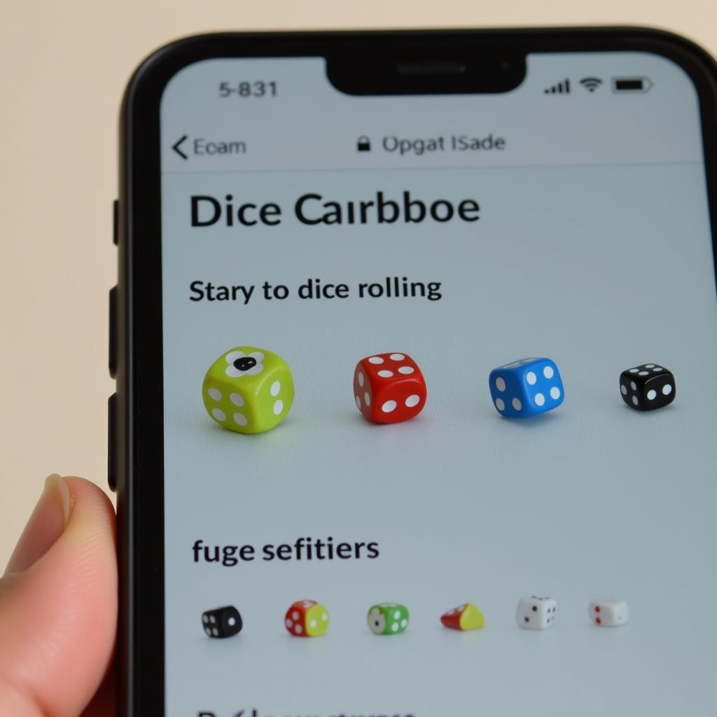 Remote Dice App Interface