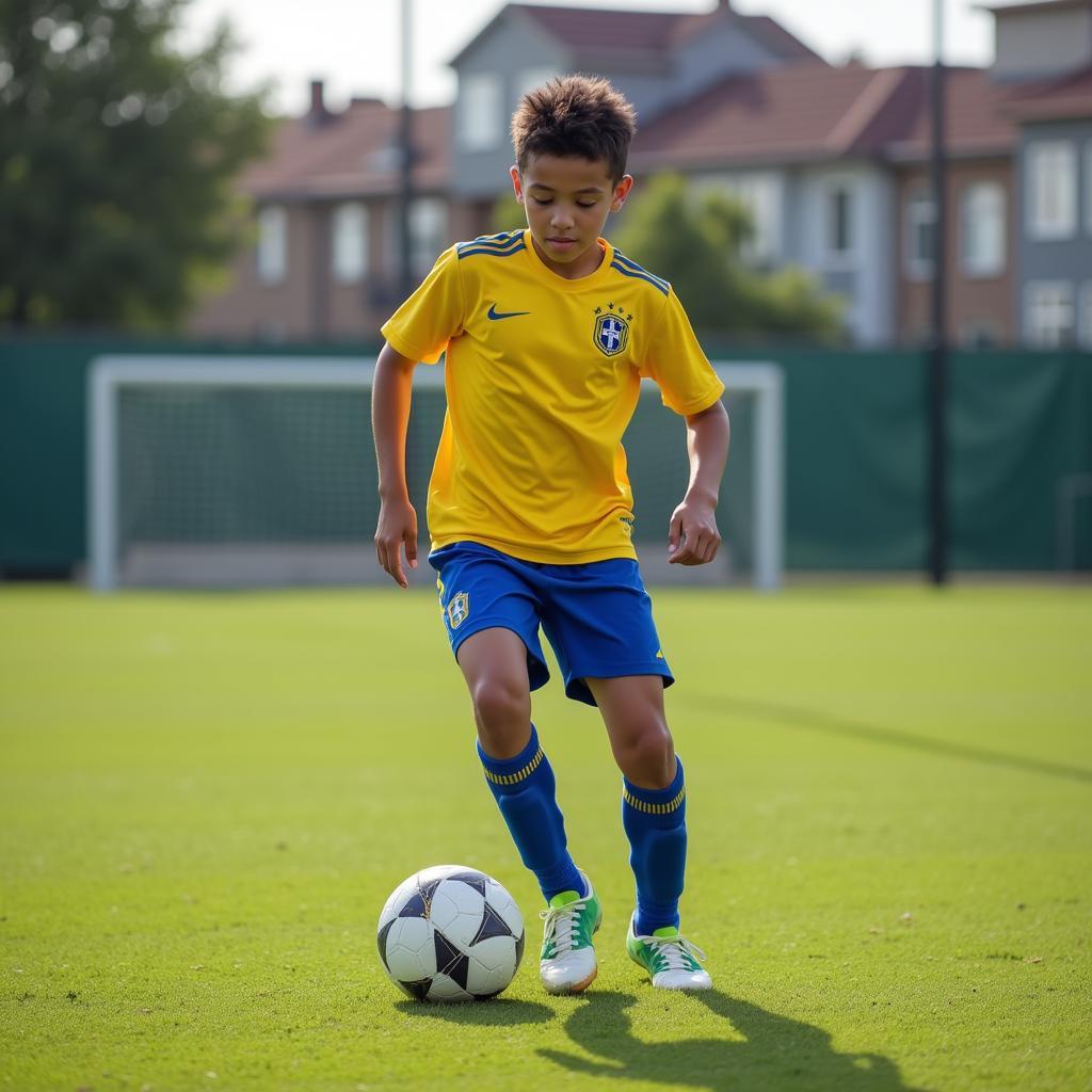 Richard Brazil training at the youth academy