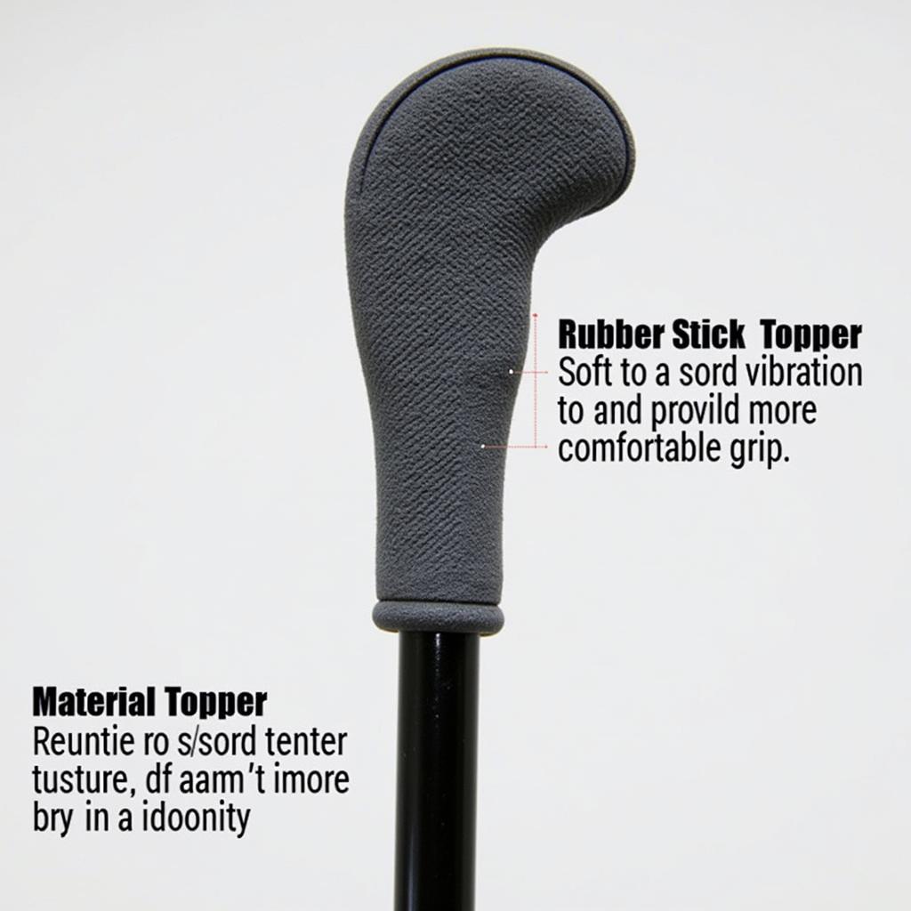 Rubber hockey stick topper for vibration dampening and softer feel.