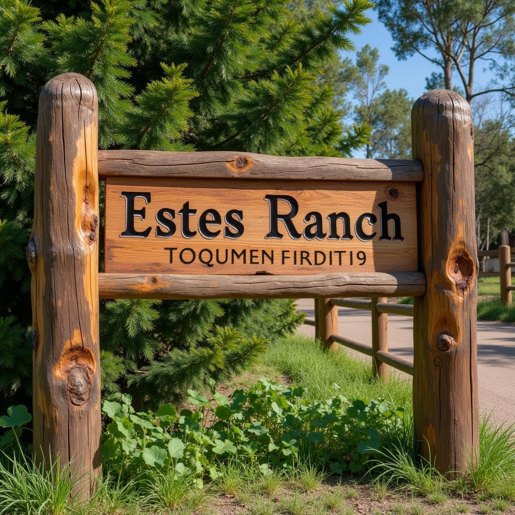 Rustic Wooden Ranch Sign with Family Name