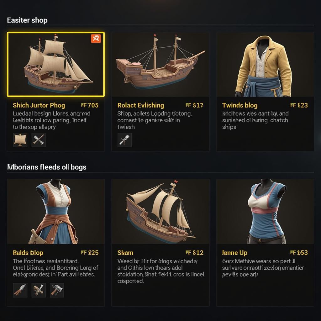 Sea of Thieves In-Game Shops