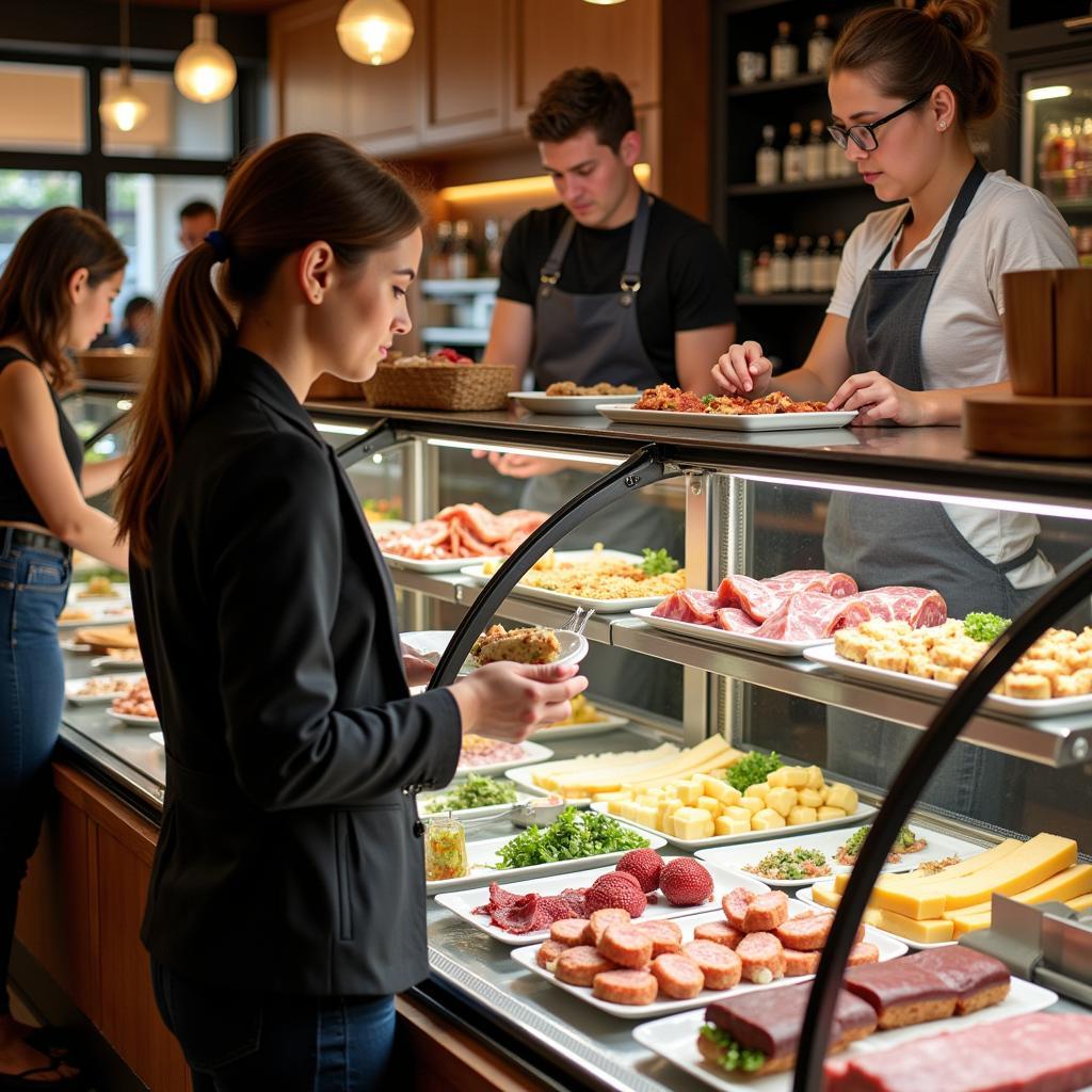 Serve-Over Counter in a Deli