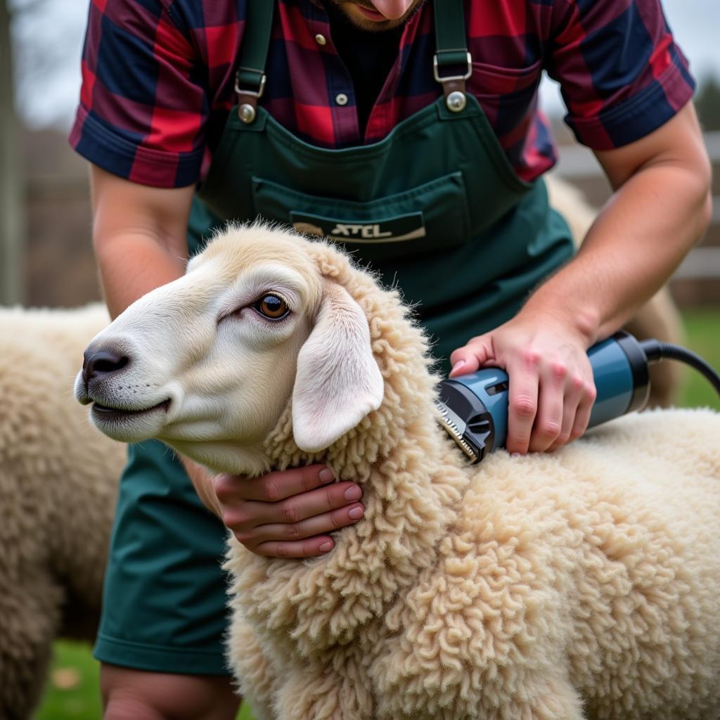 Sheep Shearing Process