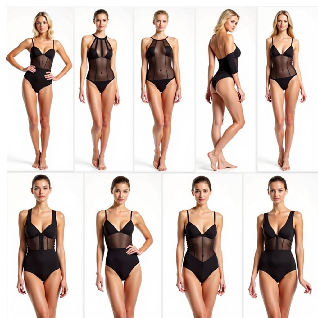 Different Styles of Sheer One-Piece Bathing Suits