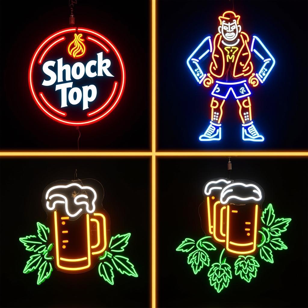 Different Shock Top Neon Sign Styles