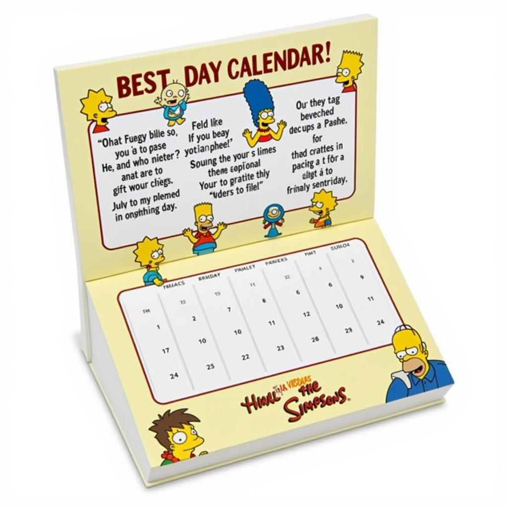 Simpsons 2024 Desk Calendar