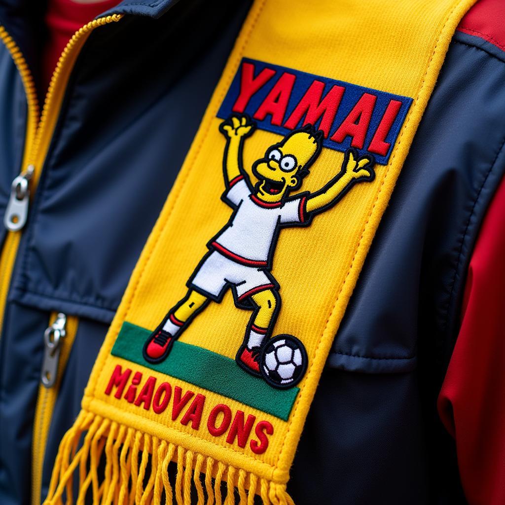 Yamal Simpsons Patch Celebrating a Goal