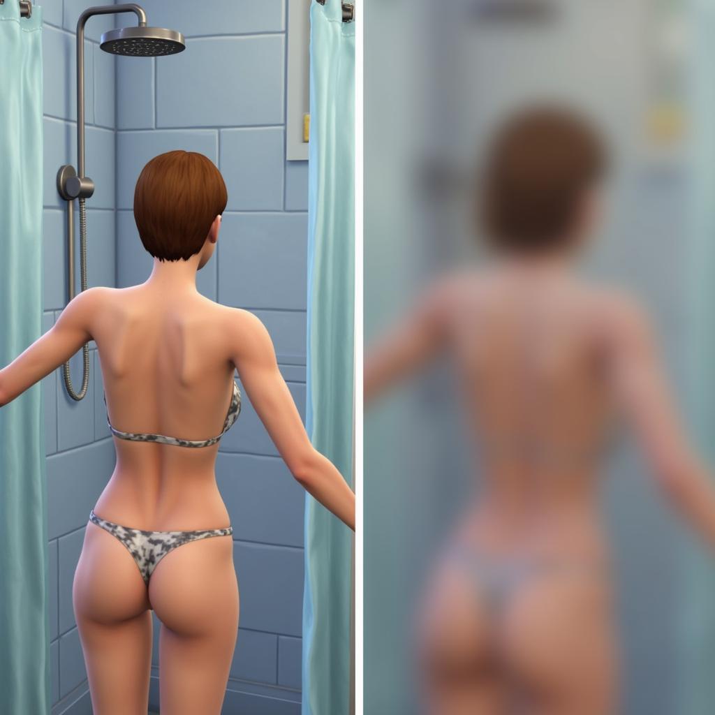 Sims 4 No Blur Mod Shower Scene