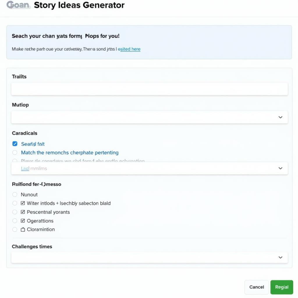 Sims 4 Story Ideas Generator Website