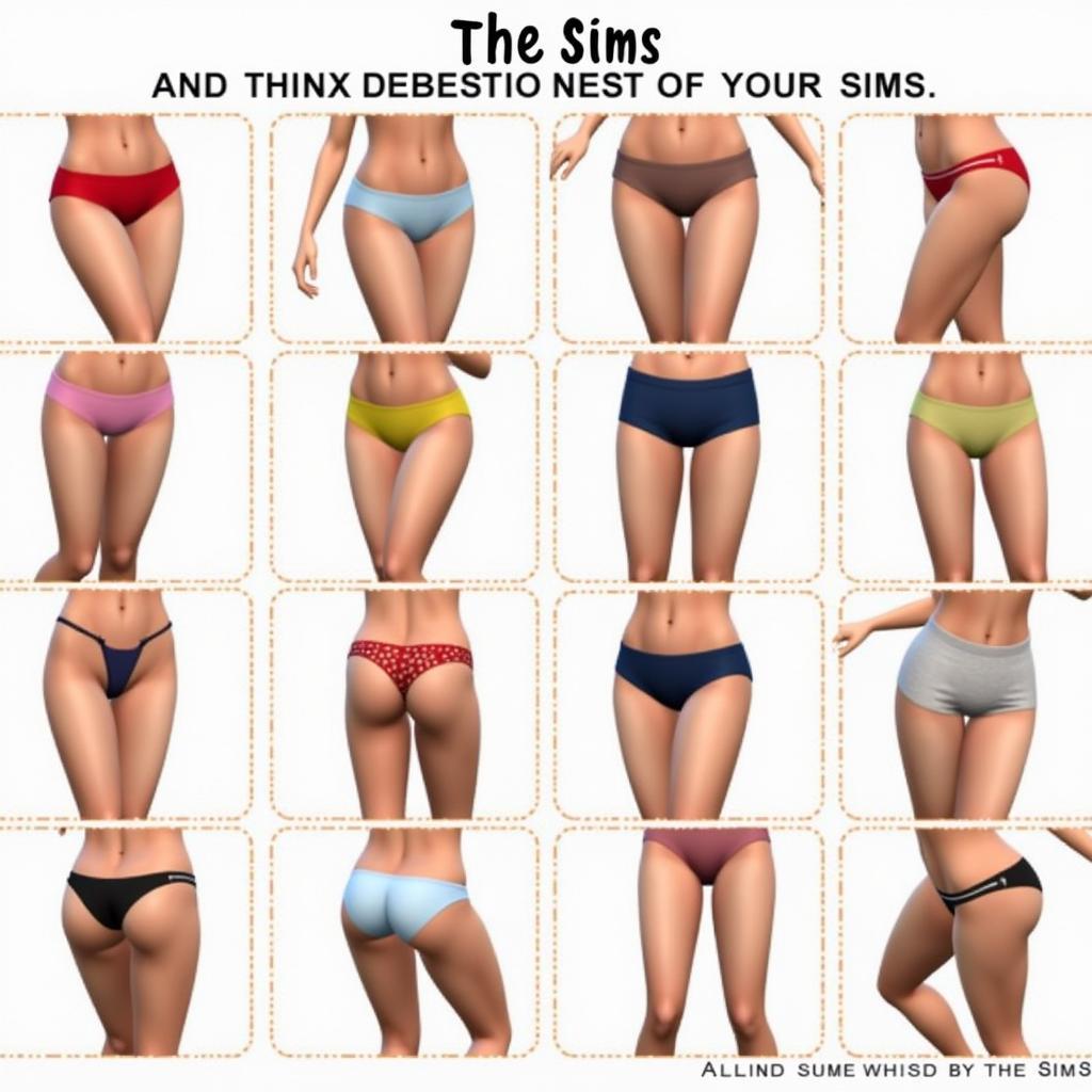 Variety of Sims 4 Thong CC