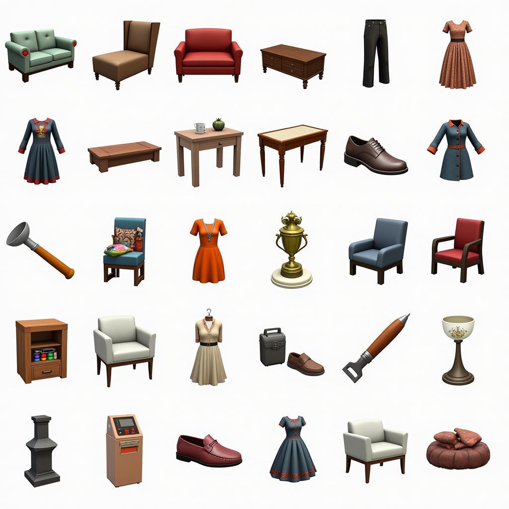 Overview of various Sims accessories