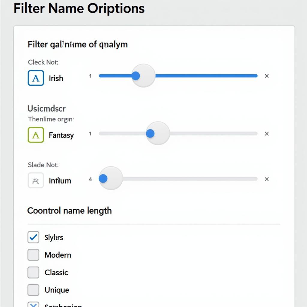 Exploring Filter Options in a Sims Name Generator