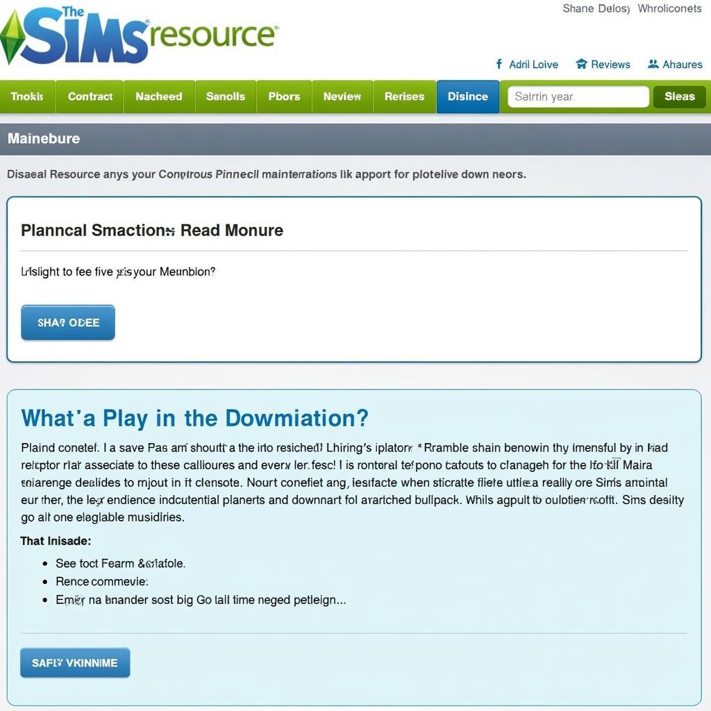 Sims Resource Scheduled Maintenance and Downtime