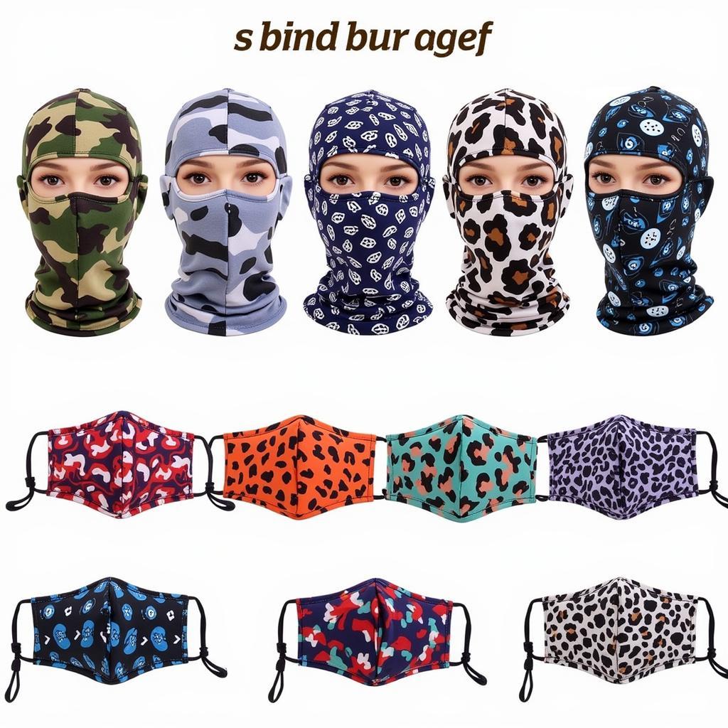 Variety of Ski Mask Patterns