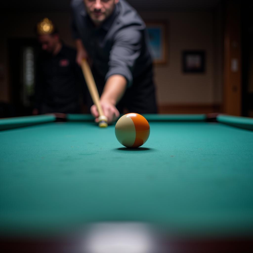 Precise Cue Ball Control in Skinny Pool