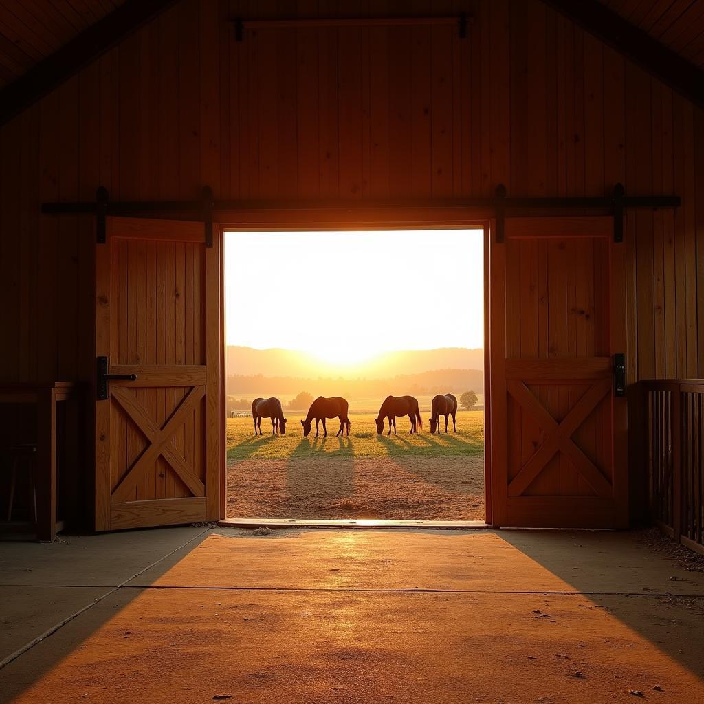 Sliding Wooden Horse Barn Doors