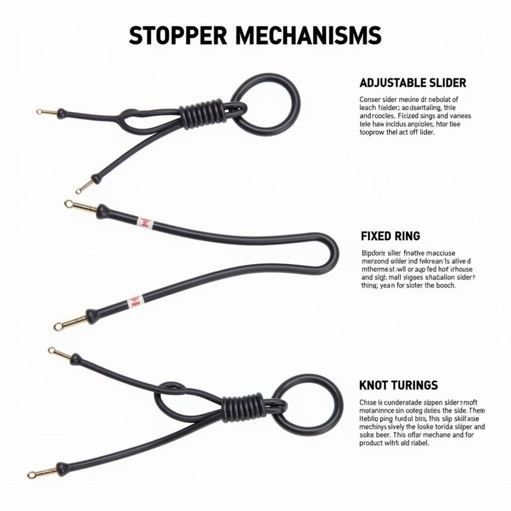 Different types of stoppers on slip leads