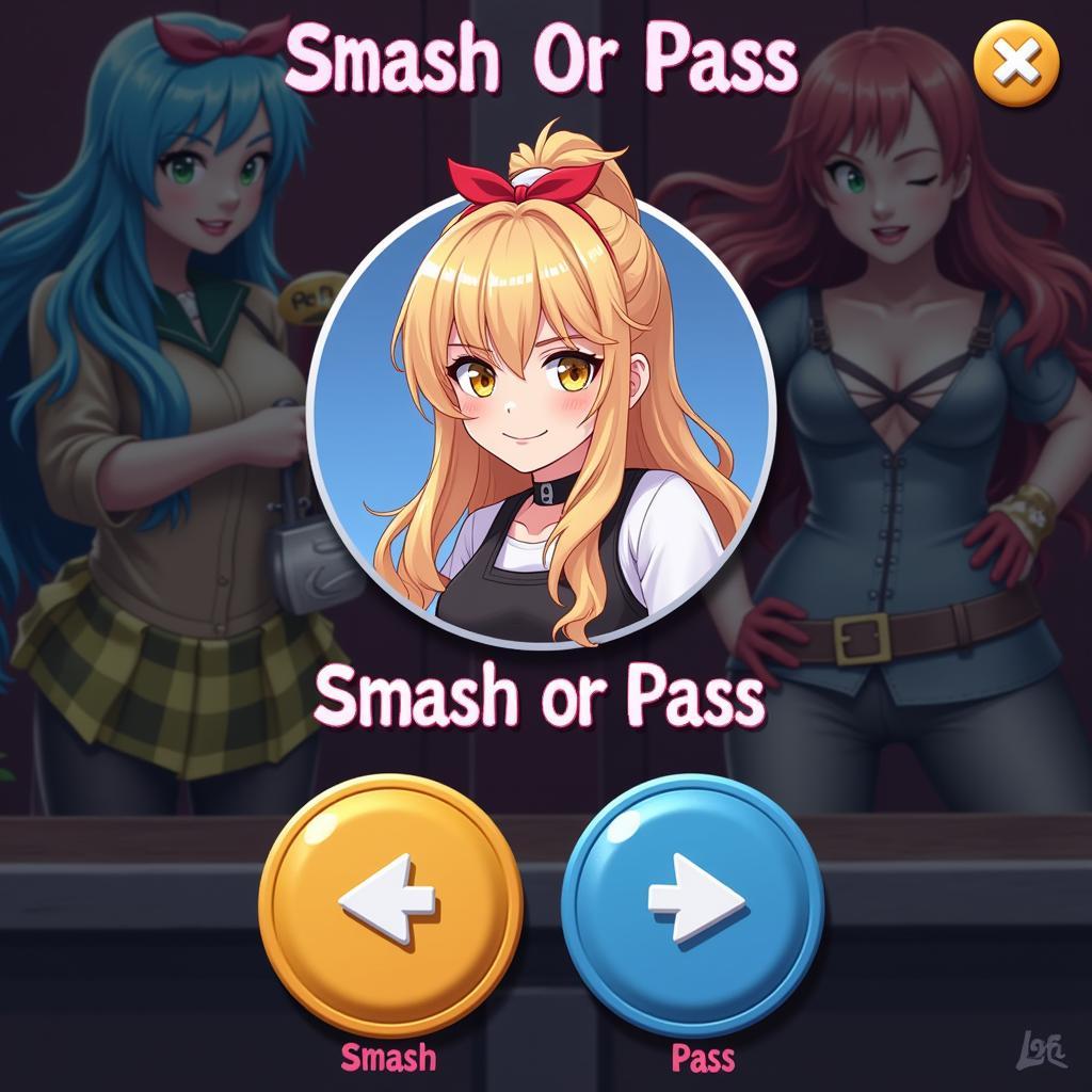 Gameplay of Smash or Pass Female Characters Game