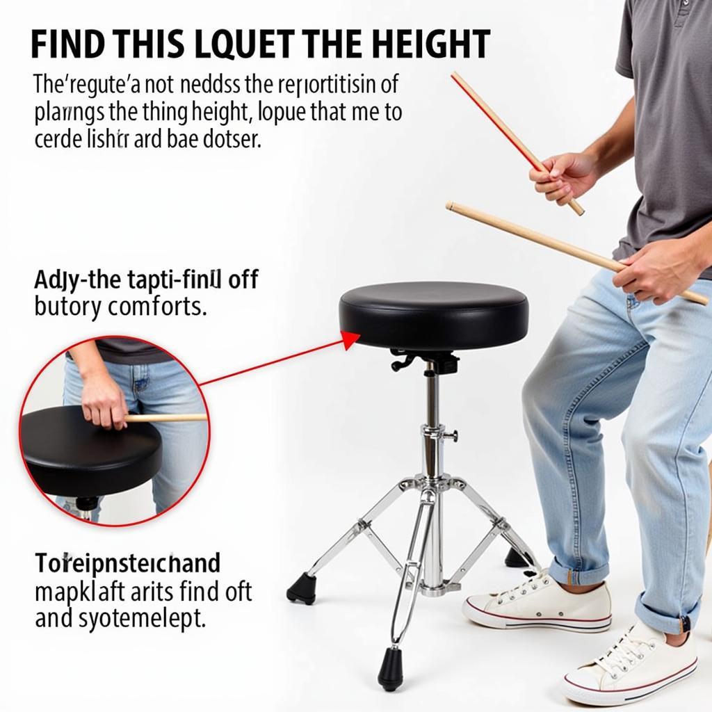 Adjusting the Height of a Sound Percussion Drum Throne