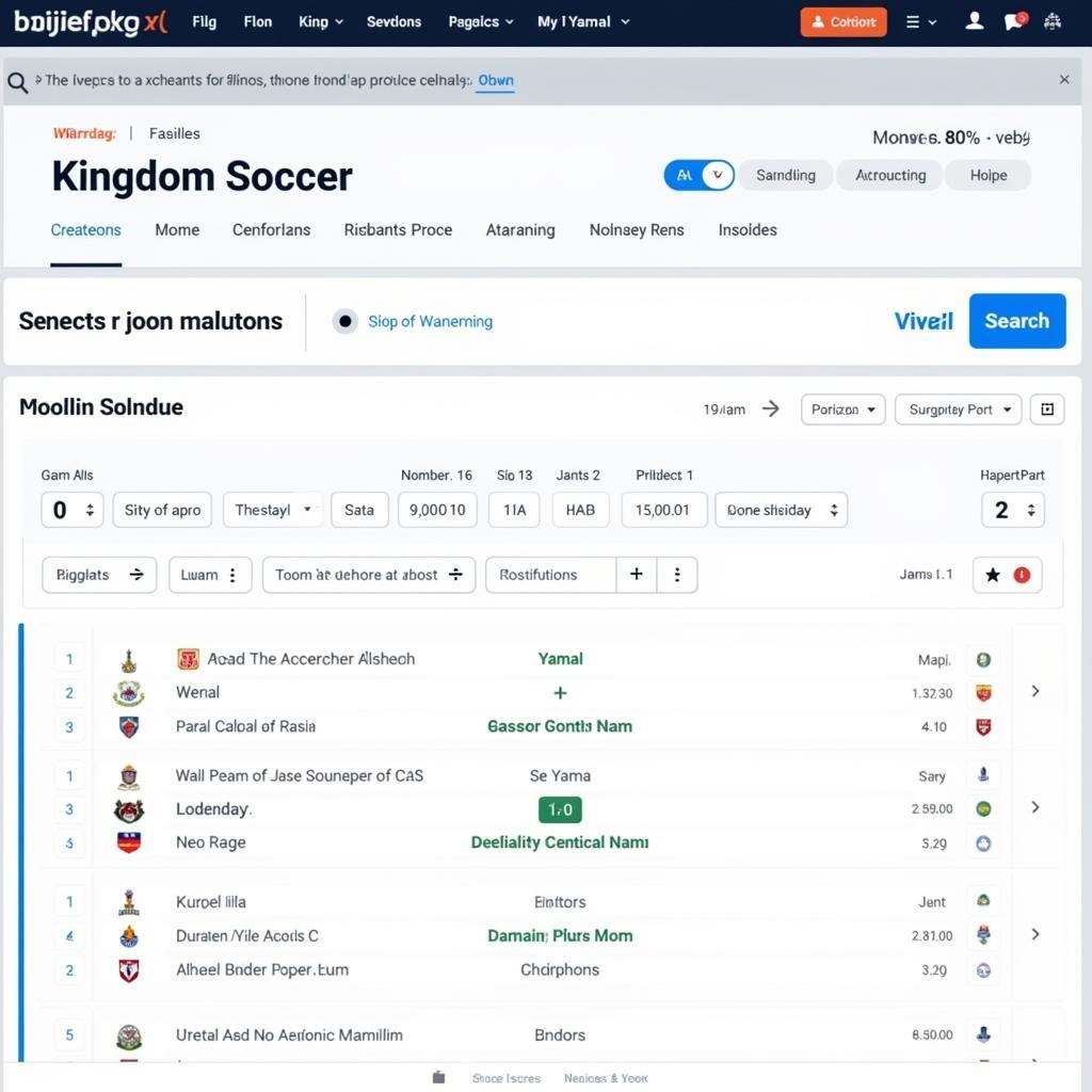 Kingdom Soccer Schedule on a Sports News Website