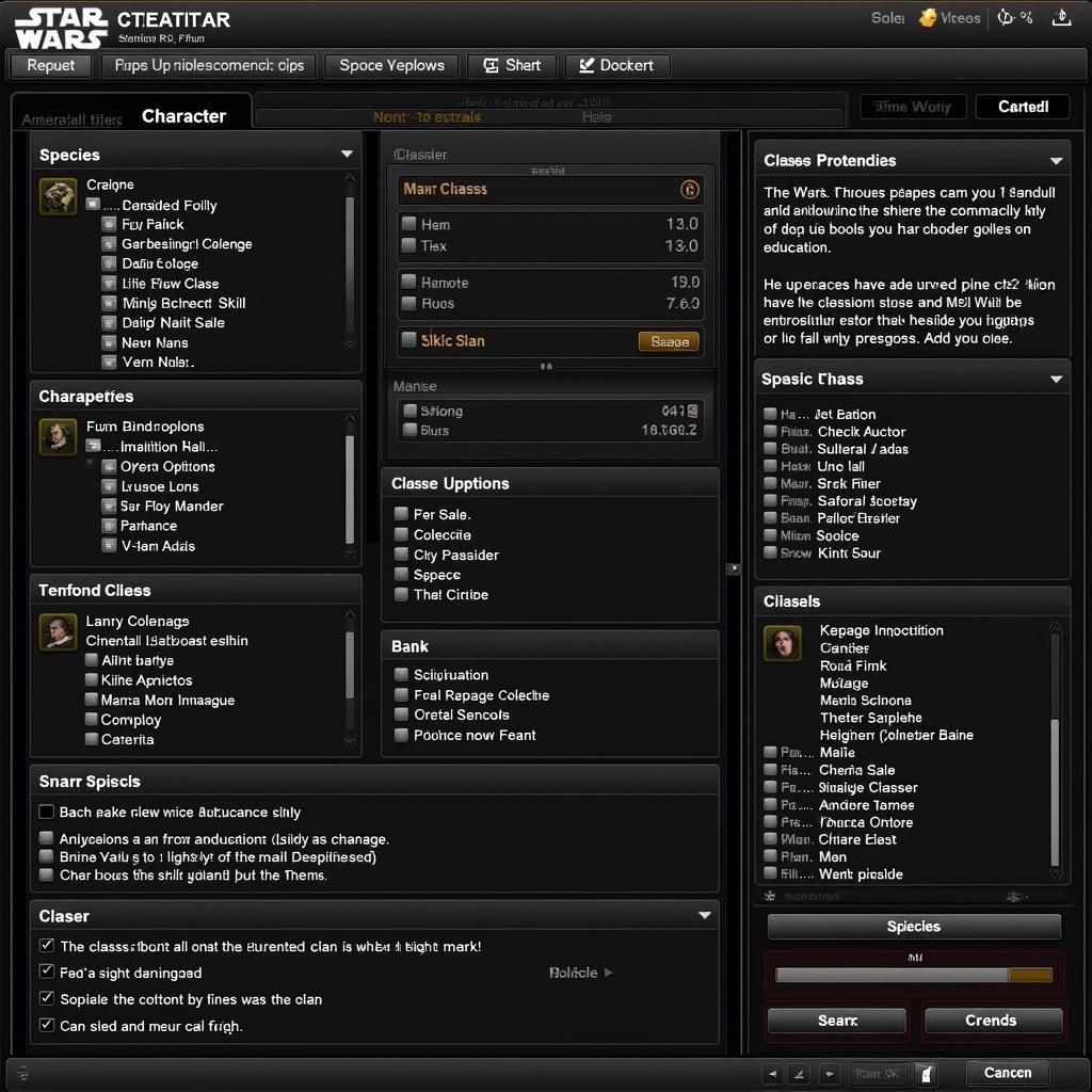 Creating a Star Wars Character