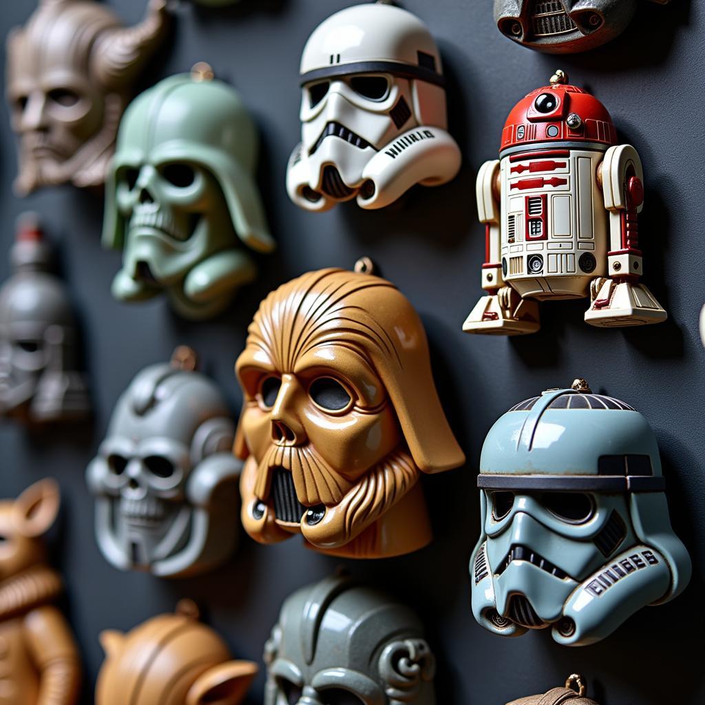 Close-up of Rare Star Wars Fridge Magnets