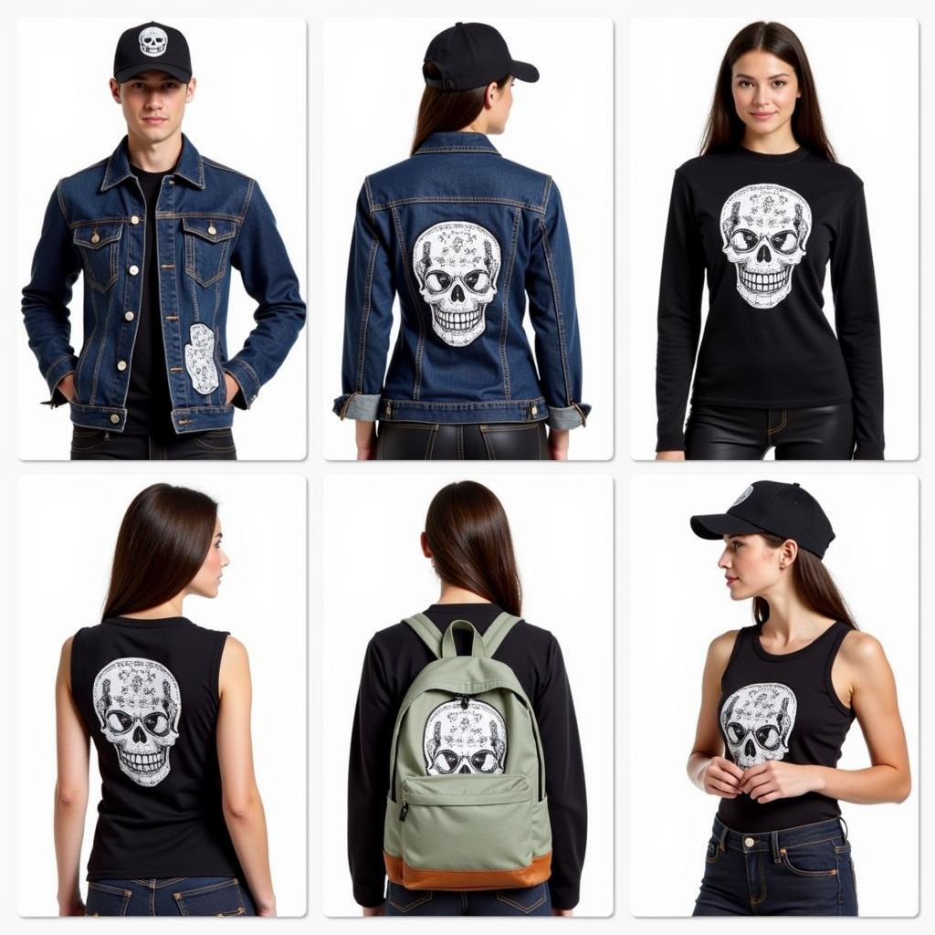 Different ways to style a large skull patch