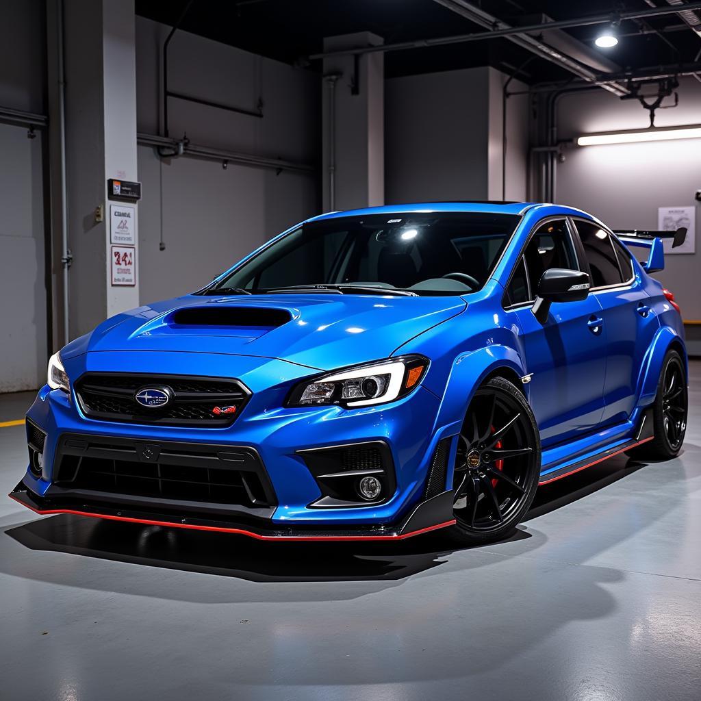 Subaru STI with Installed Body Kit