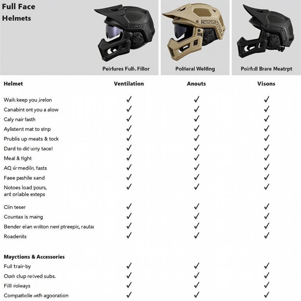 Comparison of Different Tactical Full Face Helmets