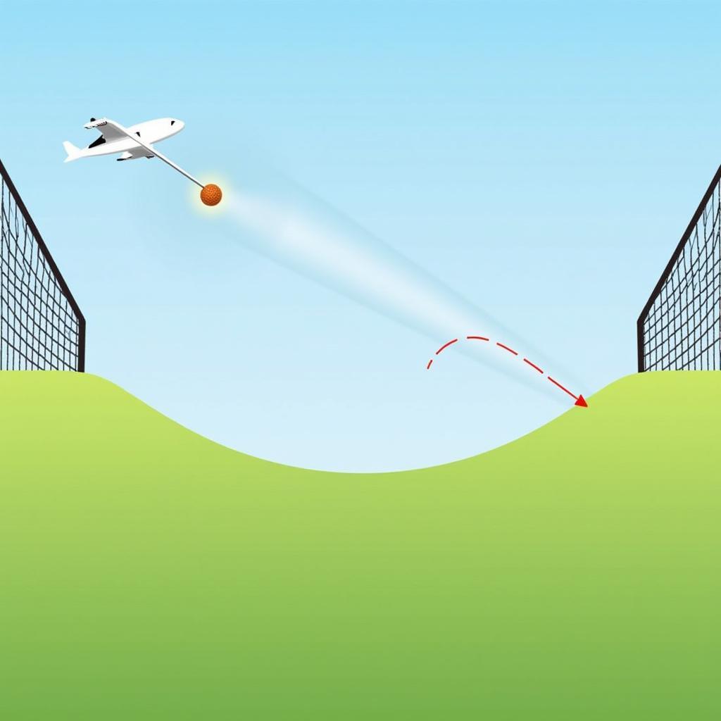 Golf Ball Flight with Tailwind Assistance