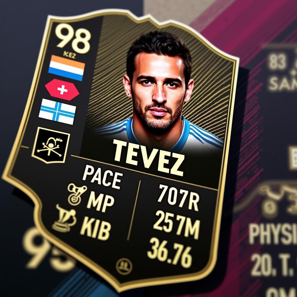 Carlos Tevez FIFA 18 Base Card Stats